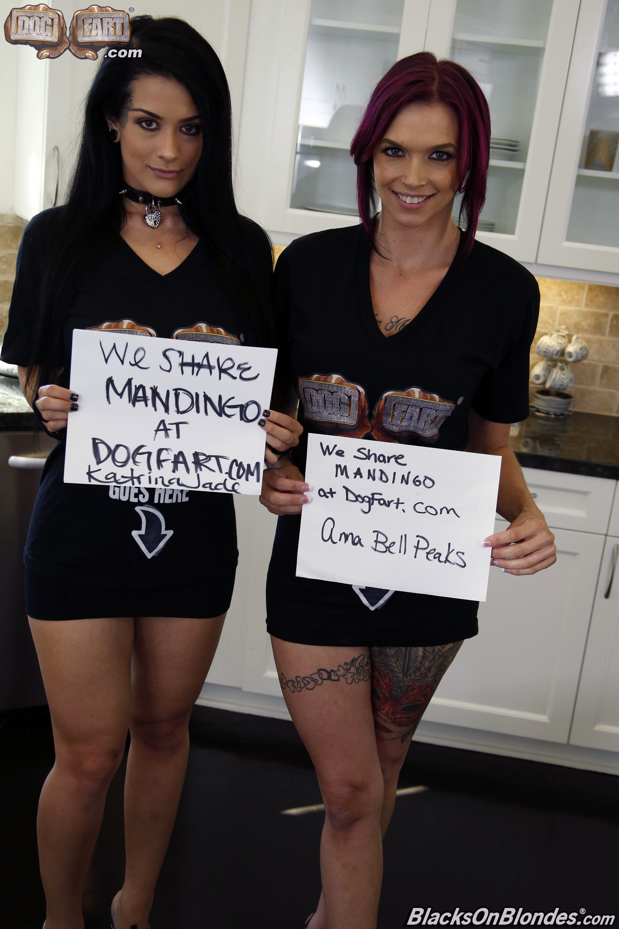 Anna Bell Peaks y Katrina Jade - Negros sobre rubias